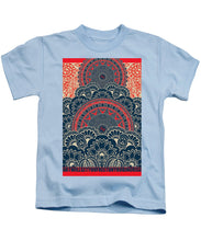 Rubino Blue Zen Namaste - Kids T-Shirt Kids T-Shirt Pixels Light Blue Small 