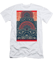 Rubino Blue Zen Namaste - Men's T-Shirt (Athletic Fit) Men's T-Shirt (Athletic Fit) Pixels White Small 