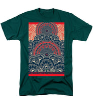 Rubino Blue Zen Namaste - Men's T-Shirt  (Regular Fit) Men's T-Shirt (Regular Fit) Pixels Hunter Green Small 