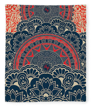 Rubino Blue Zen Namaste - Blanket Blanket Pixels 50" x 60" Plush Fleece 