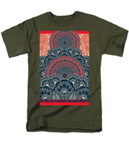Rubino Blue Zen Namaste - Men's T-Shirt  (Regular Fit) Men's T-Shirt (Regular Fit) Pixels Military Green Small 