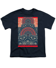 Rubino Blue Zen Namaste - Youth T-Shirt Youth T-Shirt Pixels Navy Small 