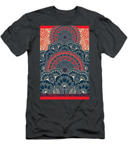 Rubino Blue Zen Namaste - Men's T-Shirt (Athletic Fit) Men's T-Shirt (Athletic Fit) Pixels Charcoal Small 