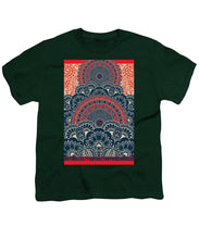 Rubino Blue Zen Namaste - Youth T-Shirt Youth T-Shirt Pixels Hunter Green Small 