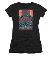 Rubino Blue Zen Namaste - Women's T-Shirt (Athletic Fit) Women's T-Shirt (Athletic Fit) Pixels Black Small 