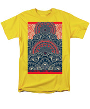 Rubino Blue Zen Namaste - Men's T-Shirt  (Regular Fit) Men's T-Shirt (Regular Fit) Pixels Yellow Small 