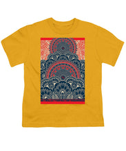 Rubino Blue Zen Namaste - Youth T-Shirt Youth T-Shirt Pixels Gold Small 
