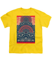 Rubino Blue Zen Namaste - Youth T-Shirt Youth T-Shirt Pixels Yellow Small 