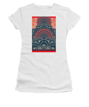 Rubino Blue Zen Namaste - Women's T-Shirt (Athletic Fit) Women's T-Shirt (Athletic Fit) Pixels White Small 