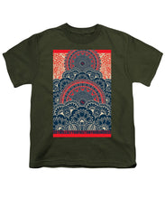 Rubino Blue Zen Namaste - Youth T-Shirt Youth T-Shirt Pixels Military Green Small 