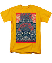 Rubino Blue Zen Namaste - Men's T-Shirt  (Regular Fit) Men's T-Shirt (Regular Fit) Pixels Gold Small 