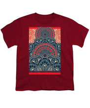 Rubino Blue Zen Namaste - Youth T-Shirt Youth T-Shirt Pixels Cardinal Small 
