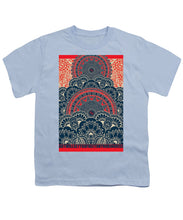 Rubino Blue Zen Namaste - Youth T-Shirt Youth T-Shirt Pixels Light Blue Small 