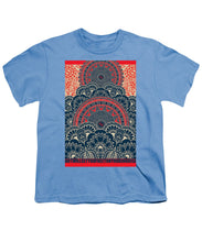 Rubino Blue Zen Namaste - Youth T-Shirt Youth T-Shirt Pixels Carolina Blue Small 