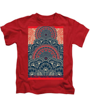Rubino Blue Zen Namaste - Kids T-Shirt Kids T-Shirt Pixels Red Small 