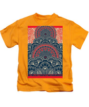 Rubino Blue Zen Namaste - Kids T-Shirt Kids T-Shirt Pixels Gold Small 