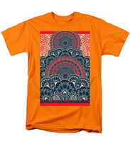 Rubino Blue Zen Namaste - Men's T-Shirt  (Regular Fit) Men's T-Shirt (Regular Fit) Pixels Orange Small 