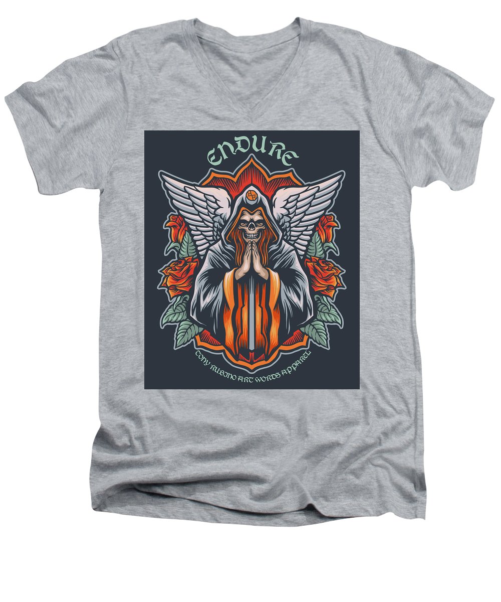 Rubino Brand Endure Social Distancing Pandemic Social Distancing Virus  - Men's V-Neck T-Shirt