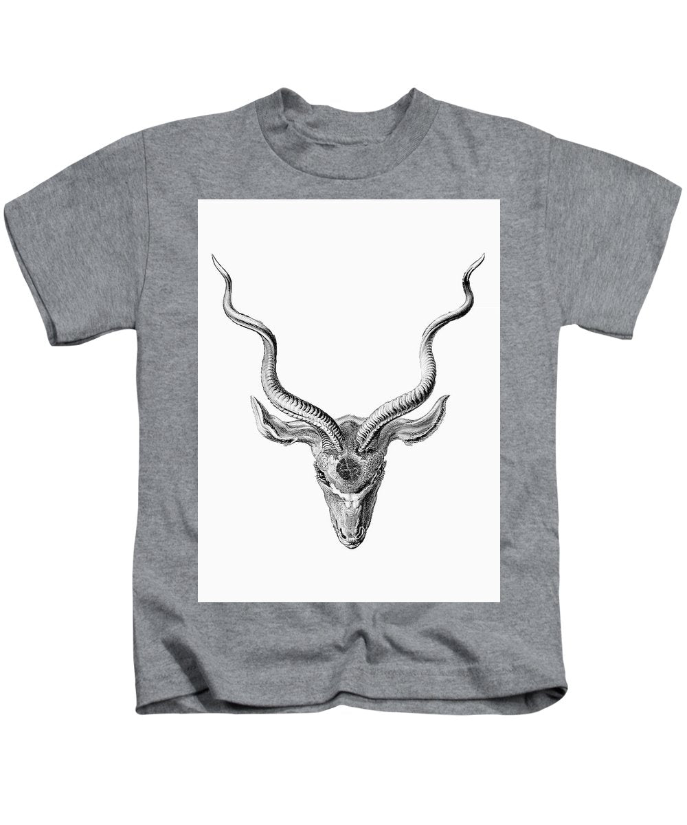 Rubino Buck Horns - Kids T-Shirt Kids T-Shirt Pixels Heather Small 