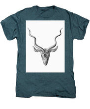 Rubino Buck Horns - Men's Premium T-Shirt Men's Premium T-Shirt Pixels Steel Blue Heather Small 