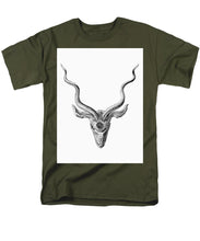 Rubino Buck Horns - Men's T-Shirt  (Regular Fit) Men's T-Shirt (Regular Fit) Pixels Military Green Small 