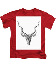 Rubino Buck Horns - Kids T-Shirt Kids T-Shirt Pixels Red Small 