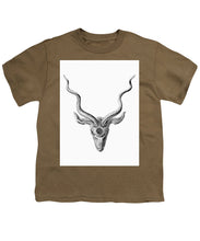 Rubino Buck Horns - Youth T-Shirt Youth T-Shirt Pixels Safari Green Small 