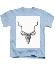 Rubino Buck Horns - Kids T-Shirt Kids T-Shirt Pixels Light Blue Small 