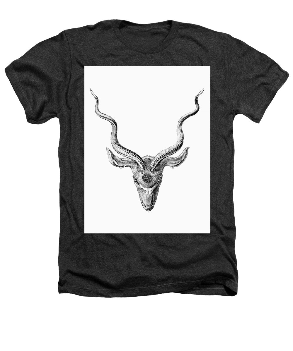 Rubino Buck Horns - Heathers T-Shirt Heathers T-Shirt Pixels Charcoal Small 