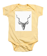 Rubino Buck Horns - Baby Onesie Baby Onesie Pixels Soft Yellow Small 