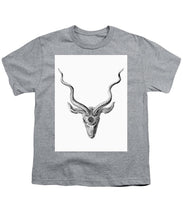 Rubino Buck Horns - Youth T-Shirt Youth T-Shirt Pixels Heather Small 