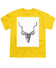 Rubino Buck Horns - Youth T-Shirt Youth T-Shirt Pixels Yellow Small 