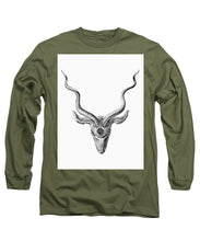 Rubino Buck Horns - Long Sleeve T-Shirt Long Sleeve T-Shirt Pixels Military Green Small 