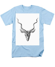 Rubino Buck Horns - Men's T-Shirt  (Regular Fit) Men's T-Shirt (Regular Fit) Pixels Light Blue Small 
