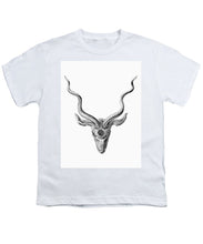 Rubino Buck Horns - Youth T-Shirt Youth T-Shirt Pixels White Small 