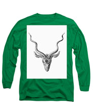 Rubino Buck Horns - Long Sleeve T-Shirt Long Sleeve T-Shirt Pixels Kelly Green Small 