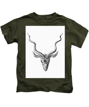 Rubino Buck Horns - Kids T-Shirt Kids T-Shirt Pixels Military Green Small 