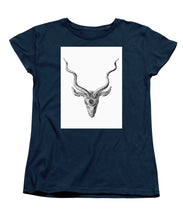 Rubino Buck Horns - Women's T-Shirt (Standard Fit) Women's T-Shirt (Standard Fit) Pixels Navy Small 