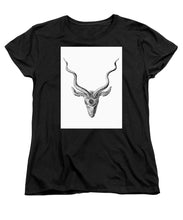 Rubino Buck Horns - Women's T-Shirt (Standard Fit) Women's T-Shirt (Standard Fit) Pixels Black Small 