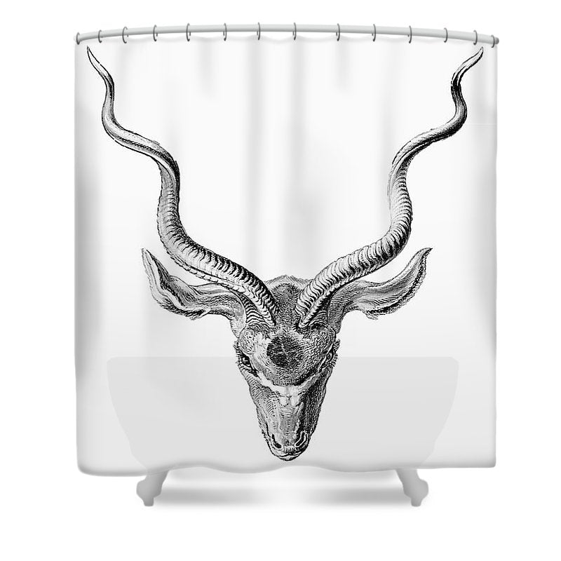Rubino Buck Horns - Shower Curtain Shower Curtain Pixels 71