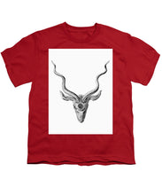 Rubino Buck Horns - Youth T-Shirt Youth T-Shirt Pixels Red Small 