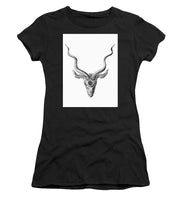 Rubino Buck Horns - Women's T-Shirt (Athletic Fit) Women's T-Shirt (Athletic Fit) Pixels Black Small 