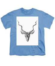 Rubino Buck Horns - Youth T-Shirt Youth T-Shirt Pixels Carolina Blue Small 