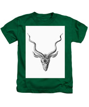 Rubino Buck Horns - Kids T-Shirt Kids T-Shirt Pixels Kelly Green Small 