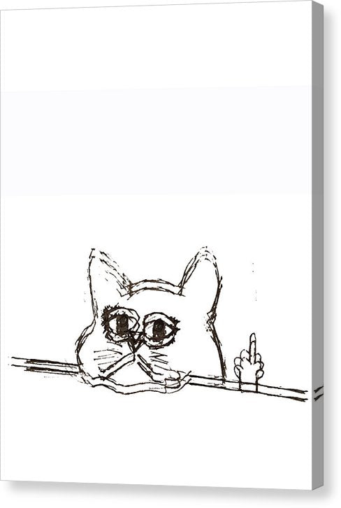 Rubino Cat Finger - Canvas Print