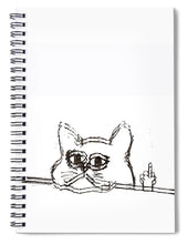 Rubino Cat Finger - Spiral Notebook