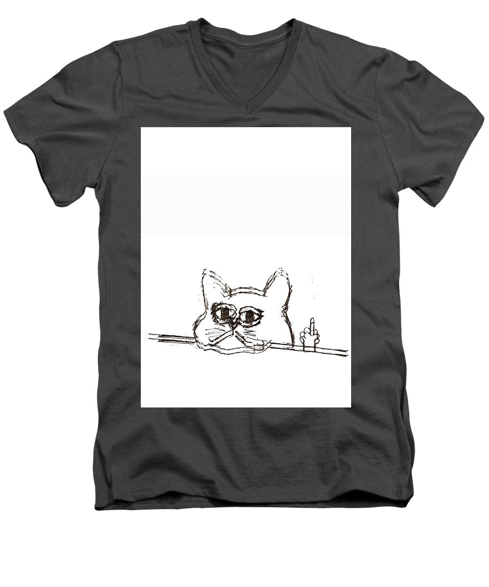 Rubino Cat Finger - Men's V-Neck T-Shirt