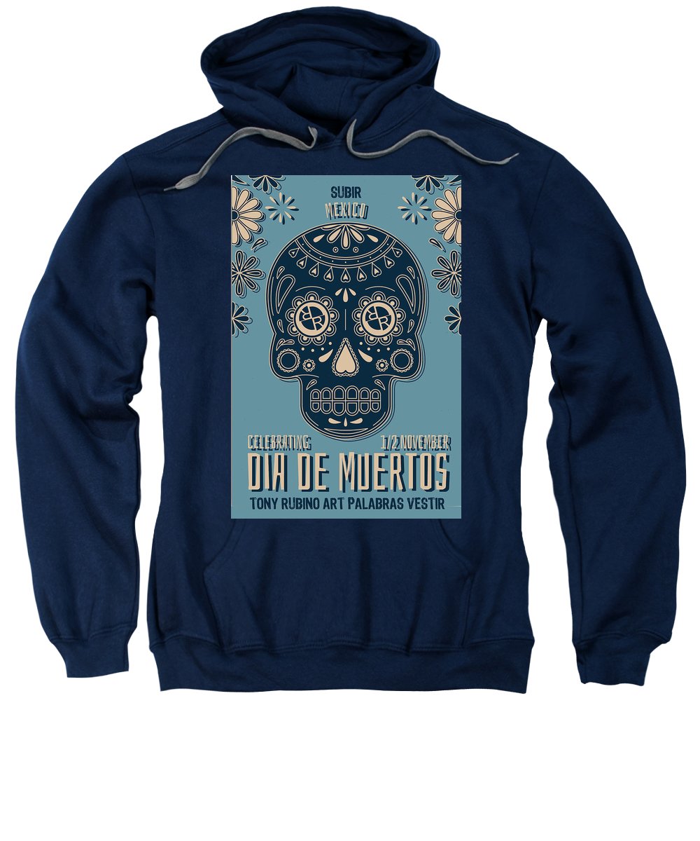 Rubino Dia De Muertos - Sweatshirt Sweatshirt Pixels Navy Small 