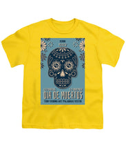 Rubino Dia De Muertos - Youth T-Shirt Youth T-Shirt Pixels Yellow Small 