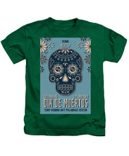 Rubino Dia De Muertos - Kids T-Shirt Kids T-Shirt Pixels Kelly Green Small 